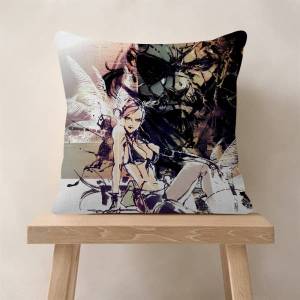 Kayou | Game M-Metal Gear Solid 45*45cm Cushion Cover Cushion Covers Natural Linen Breathable Sofa Bedroom Decor Pillowcase