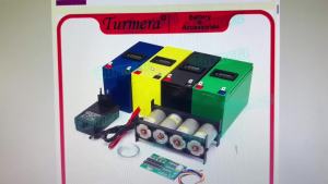 Turmera 12V 7A Lifepo4 Battery Box with 4S 40A Balance BMS 1X4 32650 32700 Holder Switch Displayer Replace Lead-Acid Battery Use