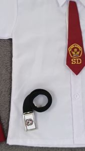 setelan seragam sekolah merah putih anak laki-laki lengan pendek sd kelas 1-6 non-set