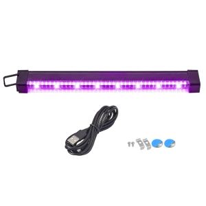 10W Black Light Tube with 3 Lighting Modes USB LED Magnetic Black Light Tube for Holiday Party Fluorescent Tapestry UV Lighting