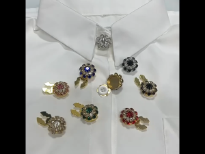 Rhinestone Buttons Covers Detachable Button Decorative Clips DIY Holiday Decoration Embellishments