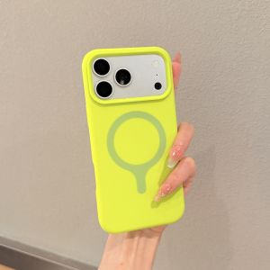 Tiffany Blue Dopamine Magnetic Couples New Liquid Silicone Pure Color iPhone 17 Phone Case