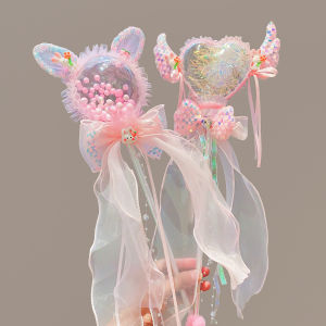 Glowing Magic Wand Fairy Princess Girl Butterfly Knot Performance Props Childrens Toy Glowing Plaything Universal for Boys And Girls
