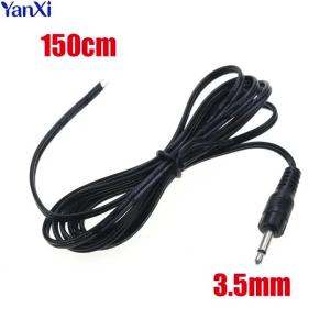 1/5/10pcs 3.5mm Mono Stereo Headset Male Plug With Cable 2 Pole 3.5 mm Audio Jack Adapter AUX Connection Wire DIY Length:150cm