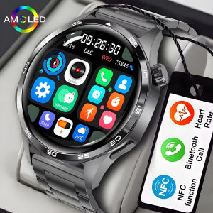 ใหม่จีที 5 โปรสมาร์ทวอทช์ผู้ชายหน้าจอ AMOLED สมาร์ทวอทช์ จีพีเอส บลูทูธโทรอัตราการเต้นของหัวใจเพลงข้อความกันน้ำกีฬาสมาร์ทวอทช์
