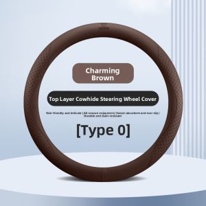ZHUIBENSUYUAN | Leather Anti-Slip Breathable Car Steering Wheel Cover