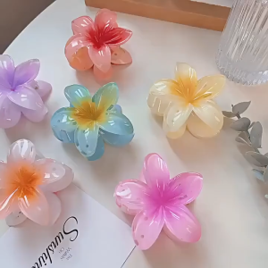 JR-A003 Jepit Rambut Korea Jedai Bunga Kamboja Wanita Elegan High Quality Motif Baru Clips 8CM