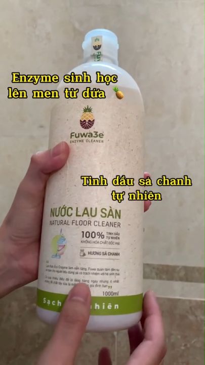 Nước lau sàn hữu cơ FUWA3E enzyme sinh học dứa 1L hương SẢ CHANH/ QUẾ ...