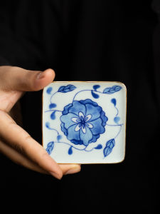 Thảm Cốc Sứ Cổ Điển Phong Cách Cung Điện Yongle Họa Tiết Hoa Sen Hình Chữ Nhật Đồ Dùng Ăn Uống Thủ Công Thương Hiệu Yunhua Tang