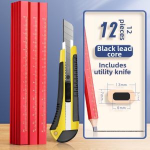 MOMIAN | Ergonomic Engineering Pencil Set Non-Roll Design For Marking Woodworking Tools