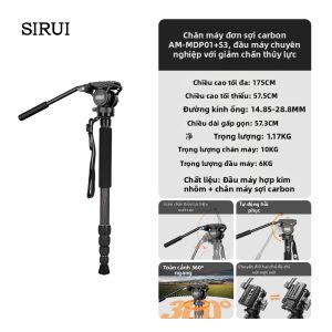 SIRUI | Chân Đứng Nhẹ Chống Sợi Carbon Dùng Cho Máy Ảnh DSLR Quay Phim