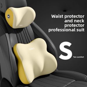 MONLEYTA | Car Seat Back Support Pillow Driver Long Time Sitting Chair Lumbar Pad Main Driver Driving Waist Protection Tool Vehicle Pillow