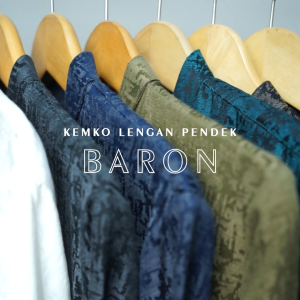 Katsae - KEMKO BARRON Baju Kemeja Koko Pria Dewasa Maroon