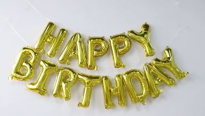 Grosir Balon paket huruf happy birthday ulang tahun warna pelangi rainbow