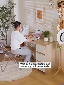 Meja Kantor  Meja Komputer  Meja Kerja Minimalis Meja Belajar Serbaguna 140CM  Meja Kantor Dengan Laci