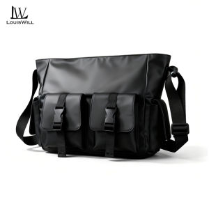LouisWill Mens Shoulder Bag Waterproof Messenger Bag Travel Bag Business Bag Large Capacity Cross Body Bag Lightweight Casual Bag Fashion Leisure Sport Street Bag for College Student