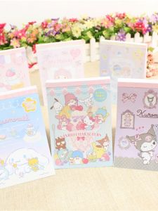 Japanese Style Cute Cartoon Hello Kitty Sticky Notes Book Color Pages Super Thick Memo Plan Book Word Memory Handmade Notebook