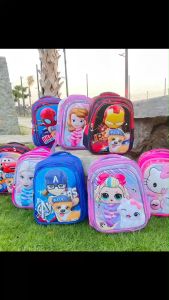 เป้นักเรียน กระเป๋าหนังสือ สำหรับเด็กชายและเด็กหญิง ขนาด 16 นิ้ว ลายสามมิติ น่ารัก สีสวย ใส่ของ และมีประสิทธิภาพ สำหรับการจัดระเบียบ E15