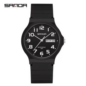SANDA 9072 Mini Simple Student Watch Soft TPU Light Fashion Waterproof Luminous Quartz Womens Outdoor Sports Childrens Watch