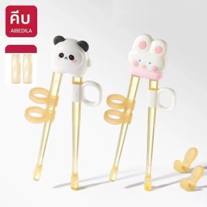 การ์ตูนสัตว์ตะเกียบเด็กน่ารักกระต่าย PANDA การเรียนรู้ประถมศึกษาตะเกียบเด็กทารกการฝึกอบรมบนโต๊ะอาหารอาหาร Sticks
