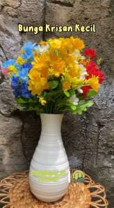 Bunga Krisan Kecil Plastik Bunga Artificial Tanpa Pot