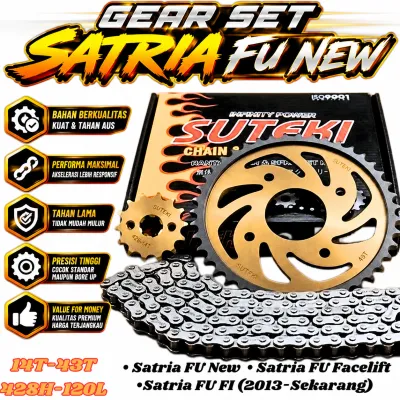 GEAR SET SATRIA FU 150 NEW GEAR PAKET SATRIA FU FI SATRIA FU FACELIFT 2013 2014 INJEKSI BARONG