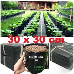polybag tanaman ukuran 30x30  isi 50 lembar/ polibek Tebal  ukuran 30 isi 50/40/15 pcs