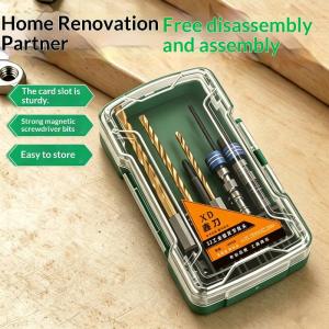 Impact Drill Bit Set 10 Piece Strong Magnetic Multifunctional Rustproof Drill Bits for Home Renovation Construction Work