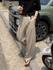 DAVID&ME | Beige Linen Breathable Summer Trousers