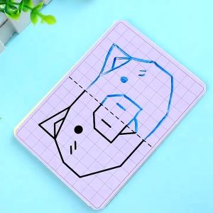 Kids Company Symmetrical Painting Kids Tracing Line Pen Control Training Exercise Drawing Book Preschool Educational Kits with Erasable Markers