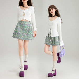 Keiko | Chinese Style High-Waist A-Line Skirt