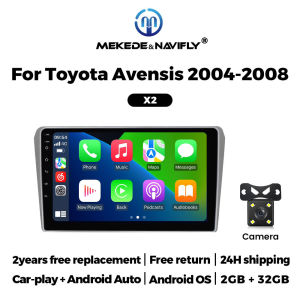 MEKEDE Carplay 2 Din Car Stereo For Toyota Avensis T25 2002-2008 GPS Navigation BT Multimedia Player 9Inch Car Radio Head Unit
