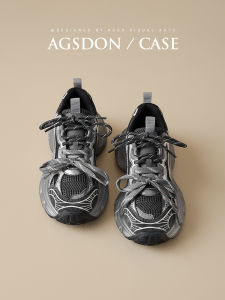 Grey Dad Shoes Womens 2025 New Style Autumn Winter Hit Thick Bottom Sports Womens Shoes Heightening Casual Shoes Outdoor Wind