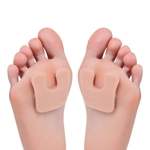 Pexmen 2/4Pcs U-Shaped Felt Callus Pads for Rubbing on Shoes Reduce Foot and Heel Pain Prevent Blister Self-Stick Pedi Cushions