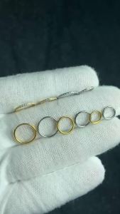 2 Đôi Khuyên Tai Chất Lượng Cao Bằng Thép Phẫu Thuật Gắn Đá Zirconia CZ Kiểu Clicker Dành Cho Tai Môi Mũi Sụn Tai Helix Daith Tragus Conch Kích Thước 6/8/10mm Phong Cách Punk Trang Sức Body.
