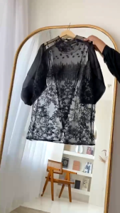 Tunik Silang / Zize Outer Luaran Muslim Wanita Elegan Brukat Etnik Full Payet