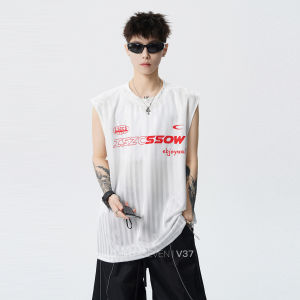 V37 | Sporty College Style Breathable Loose Sleeveless Shirt