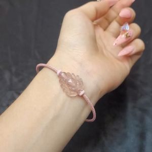 Vòng cáp hồ ly chúa TA Dâu Tây Hồng - Phong Thủy TUDO