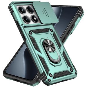 สําหรับ Xiaomi 14T Pro 13T Xiaomi 11T 12X กรณีแหวนแม่เหล็กหมุนสไลด์เลนส์กล้องเกรดทหารเกราะกันกระแทกครอบคลุม