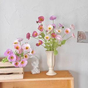 MONLEYTA | Realistic Artificial Flowers Velvet Dianthus Home Decor Wedding Photography Props Trendy Fake Flowers Silk Flower Arrangement