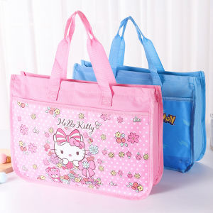 Cute Cartoon Childrens After-school Canvas Bag A4 Art Bag Document Bag Handheld School Bag for Primary Students