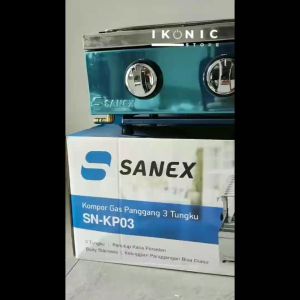 IKONIC Kompor panggangan Sanex 3 Tungku Panggangan Sosis  Sate  BBQ 100% Original Garansi Resmi
