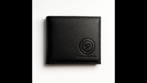 Black Nappa leather Bifold wallet with flap