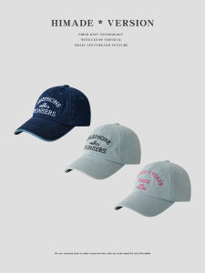 หมวกเบสบอลปักลายตัวอักษรอังกฤษสไตล์เกาหลี Himade สำหรับผู้ชายและผู้หญิง ทรงหางเป็ด ผ้าเดนิม หมวกกันแดด ฤดูใบไม้ร่วง