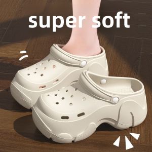 Womens Fall 2025 New Hole Hole Shoes Slippers Thick Bottom Anti-slip Head Covering Outdoor Wear Comfortable Sensation Sandals