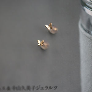 Mini Sparkling Matte Butterfly Earrings: 14K Gold Plated Studs & Korean Style Fashion Jewelry