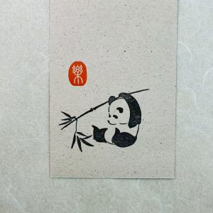 Panda Wooden Stamp Cultural Creative Stationery Retro Decorative Seal DIY Gift for Students Calligraphy Engraving Business Supplies