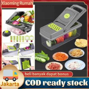 (BERKUALITAS) Parutan Serbaguna Penampung Slicer Draining Bracket 14 in 1 / parut buah sayur bumbu dapur singkong bawang merah tupperware serbaguna multifungsi aksesoris perlengkapan dapur alat pemotong buah sayuran bumbu dapur murah terbaru lengkap awet