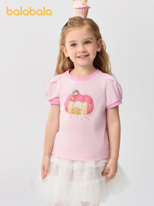 balabala Girls T-Shirt Cotton Basic Top Spring Summer 2025