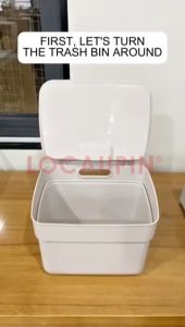 Simple Style Wall Mounted Trash Can with Cover: LCE1054